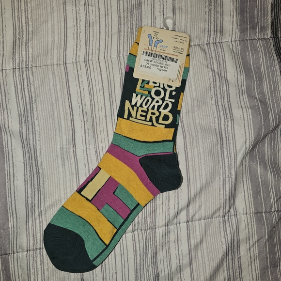 Blue Q Bigfoot Nerd Striped Socks - Black, Yellow, Green, Pink - Picture 5 of 5
